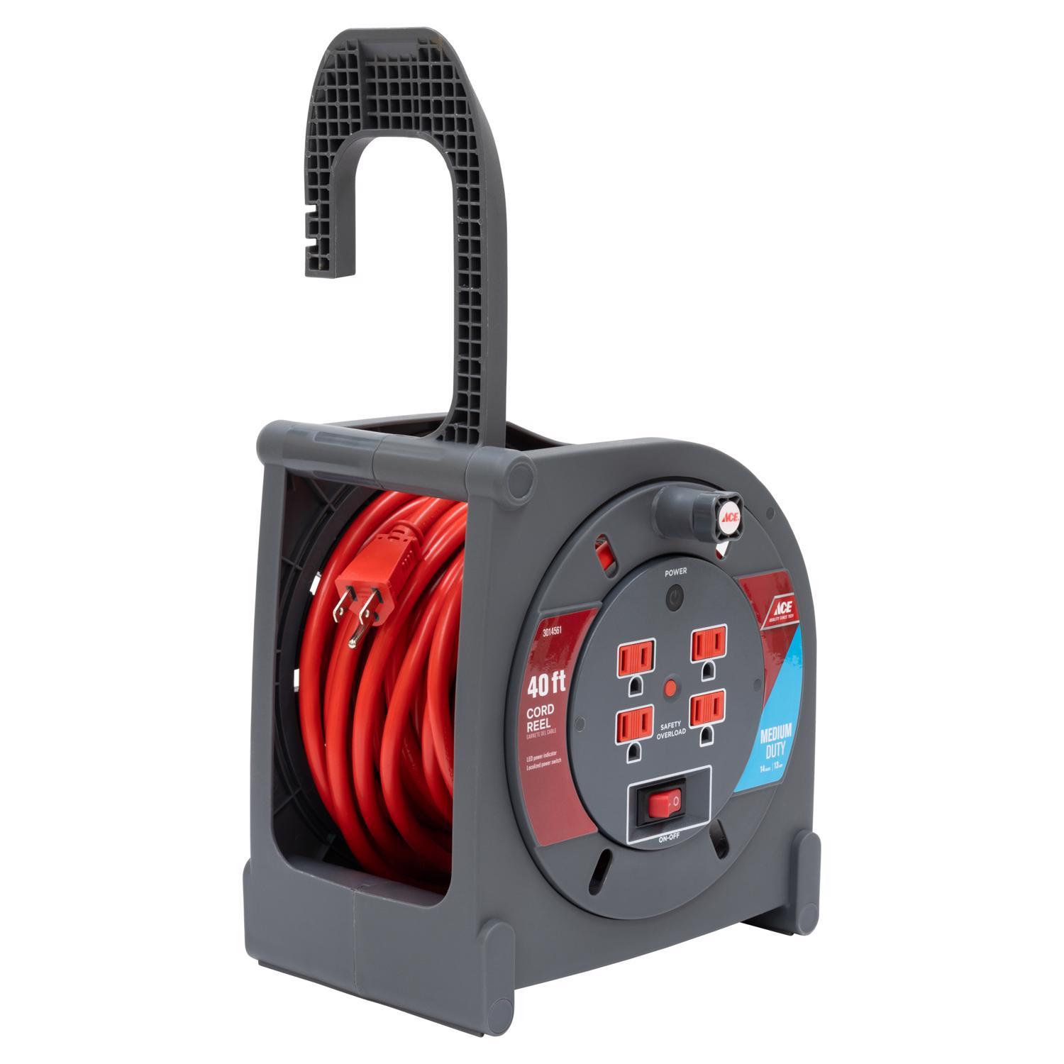 Ace 40 ft. L Plastic Cord Reel