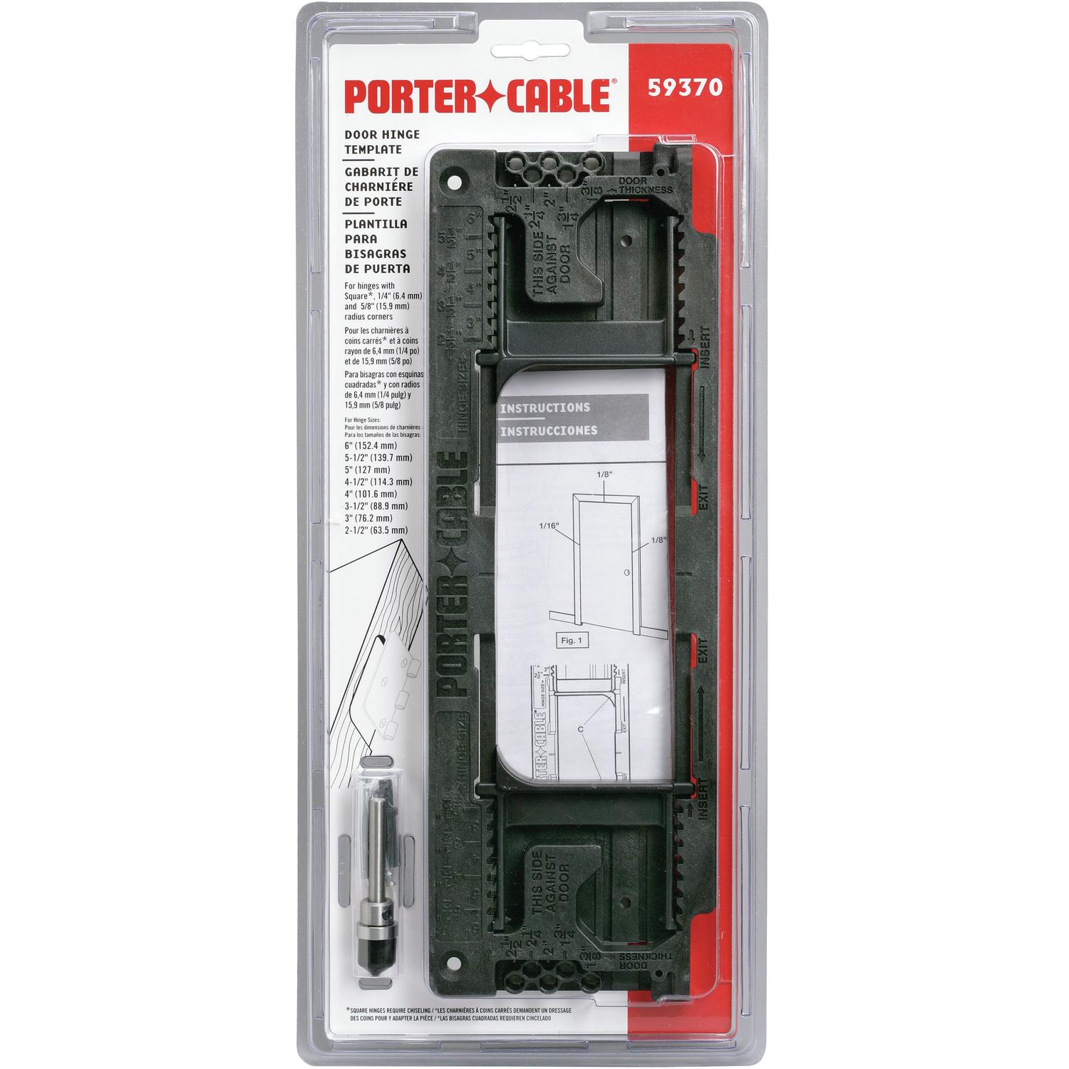 Porter Cable 15.9 in. L X 7 in. W Door Hinge Template 1 pc