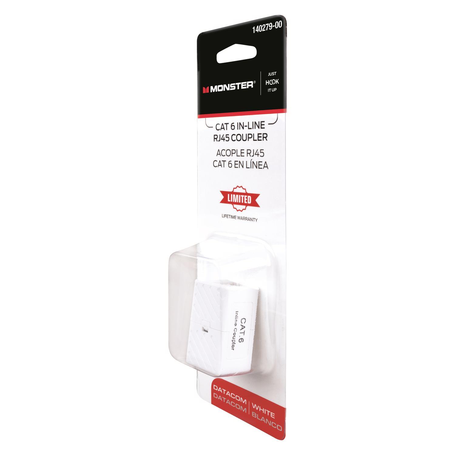Monster Just Hook It Up 0 ft. L Category 6 In-Line Coupler
