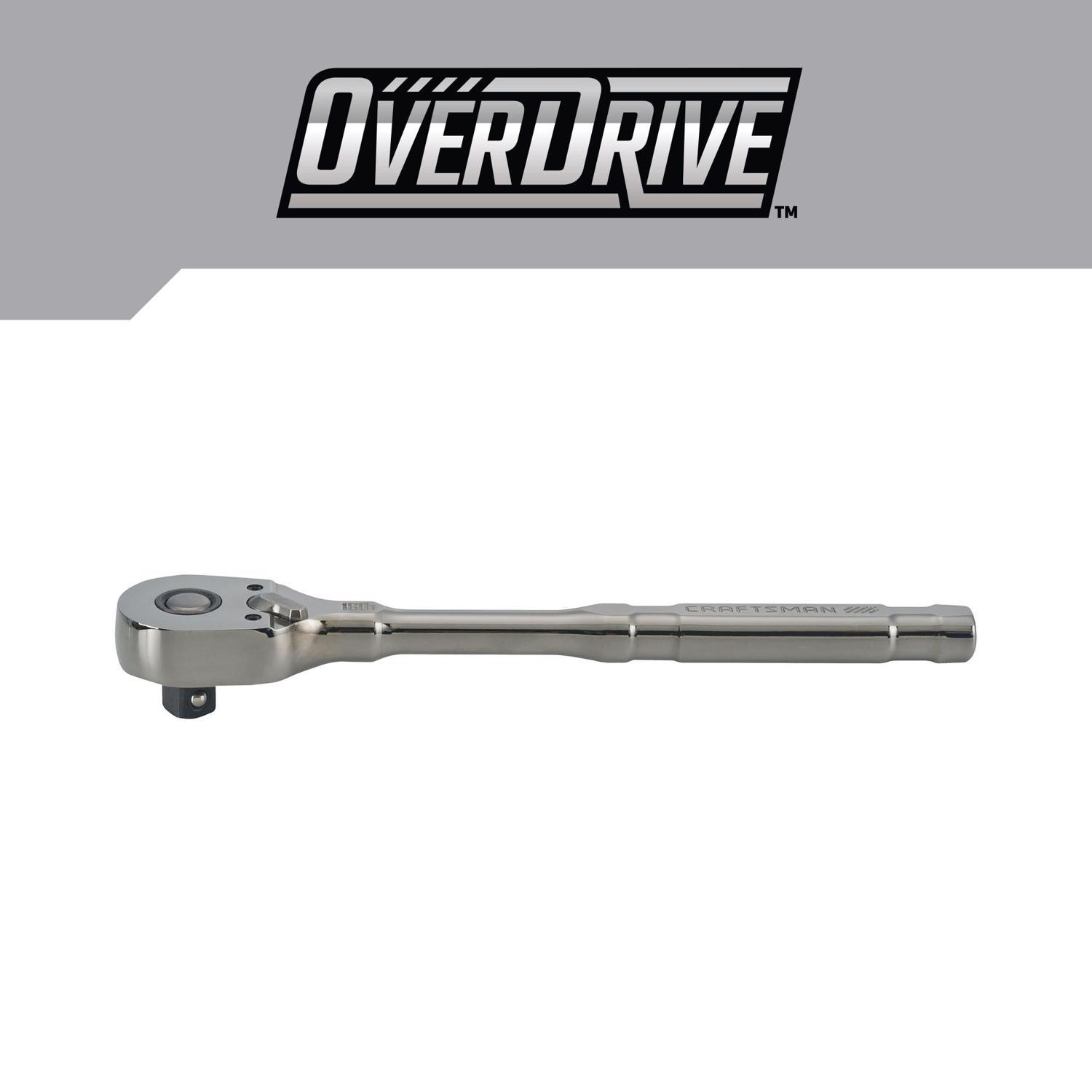 Craftsman OVERDRIVE 3/8 in. drive Pear Head Ratchet 180 teeth
