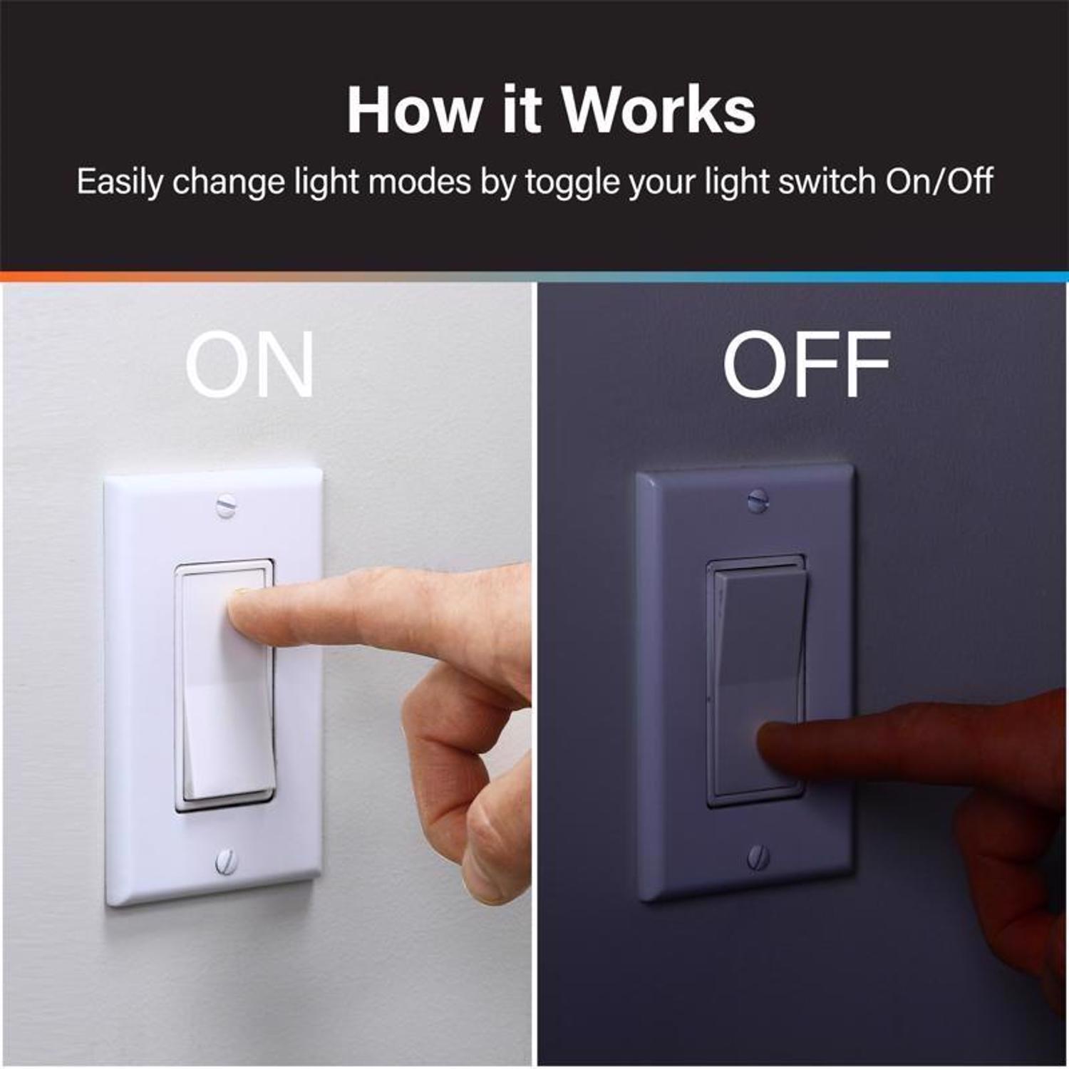 Feit A19 E26 (Medium) LED Bulb Adjustable White 40 Watt Equivalence 2 pk