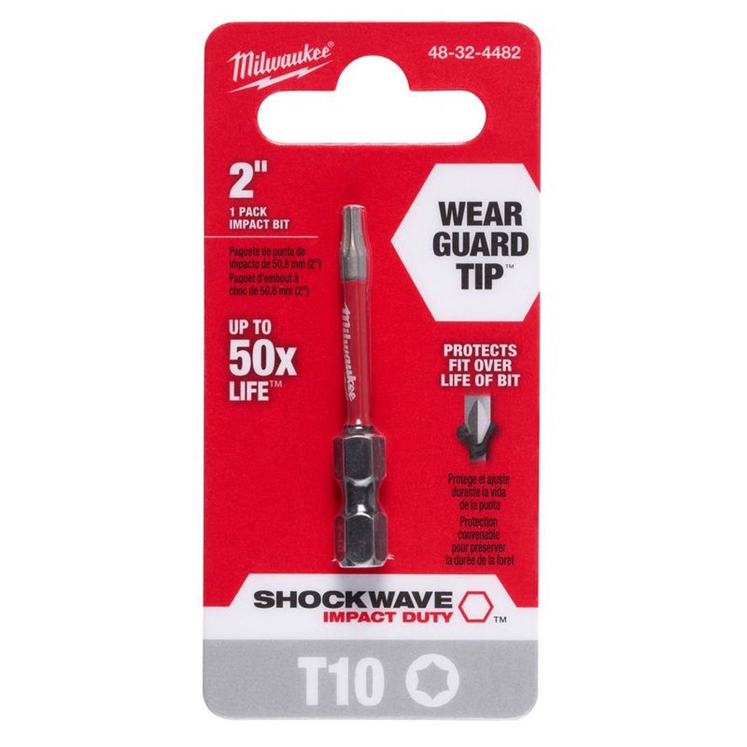 Milwaukee Shockwave Torx T10 X 2 in. L Screwdriver Bit Steel 1 pc