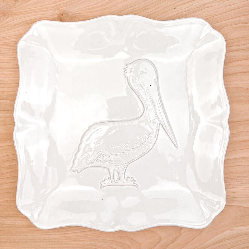 The Royal Standard Pelican Embossed Square Platter