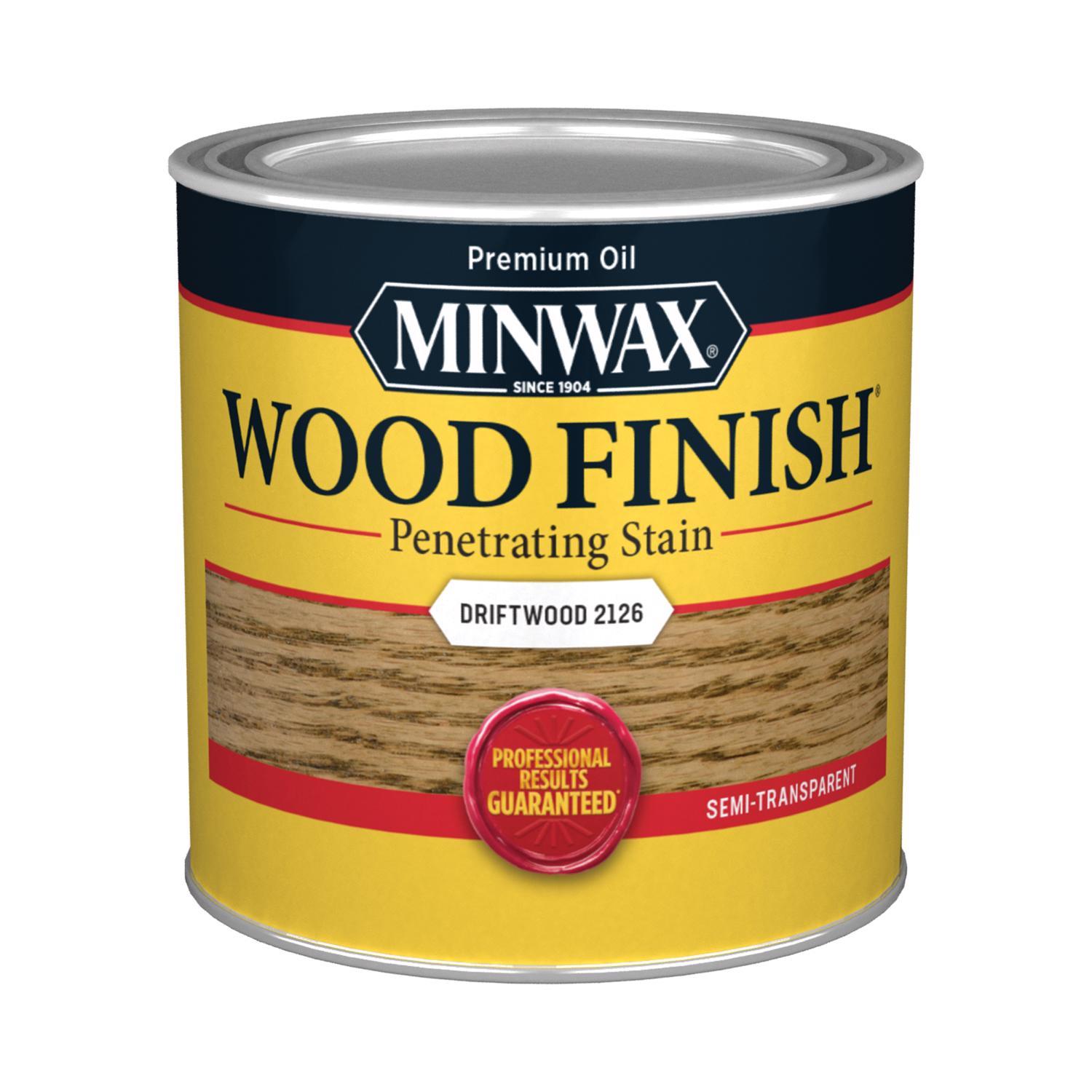 Minwax Wood Finish Semi-Transparent Driftwood Oil-Based Penetrating Wood Stain 1/2 pt