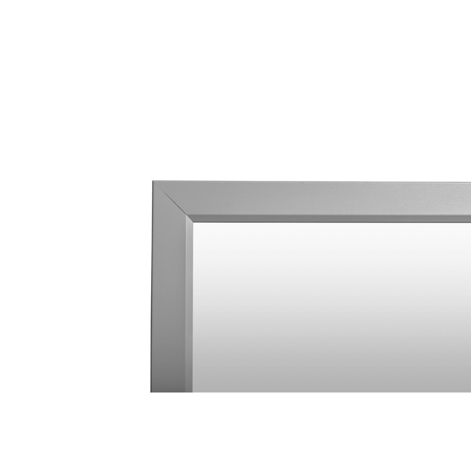 Zenna Home 25 in. H X 20 in. W Bathroom Mirror Matte Gray
