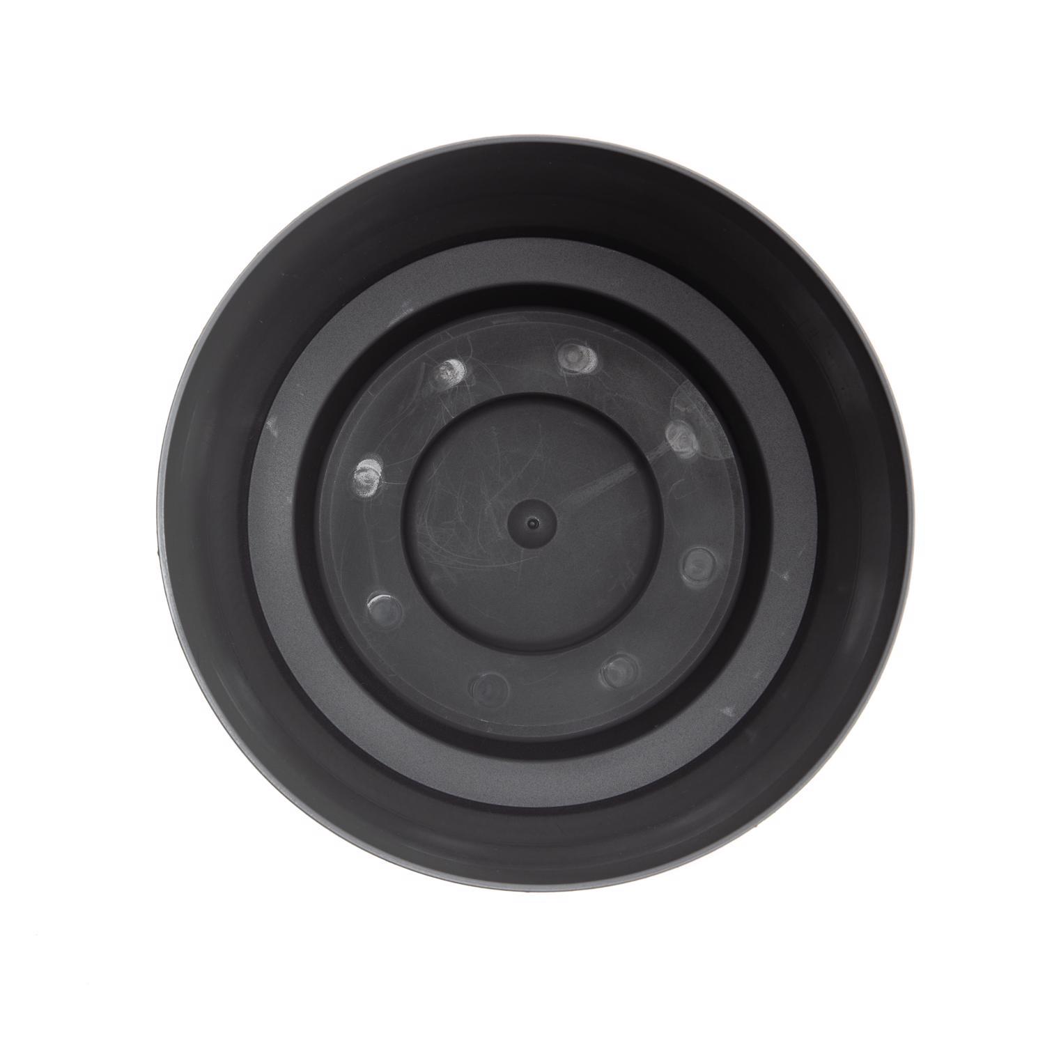 Bloem Hopson 5 in. H X 6 in. W X 6 in. D Plastic Planter Charcoal Gray