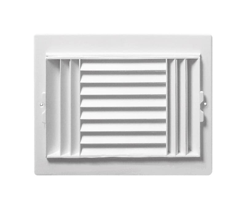 Deflect-O Jordan 10 in. H X 8 in. W 3-Way White Plastic Ceiling Register