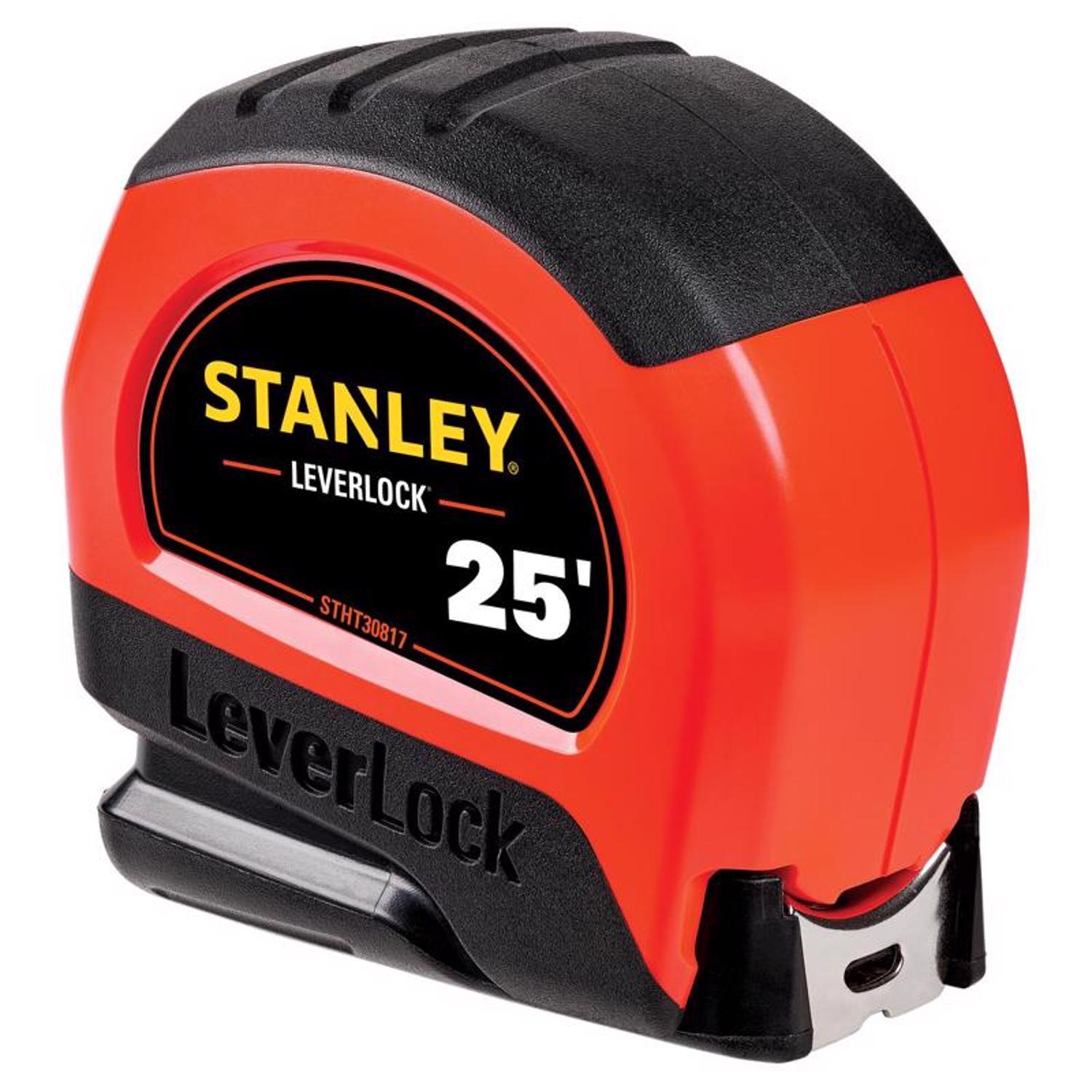 Stanley LeverLock 25 ft. L X 1 in. W Tape Measure 1 pk