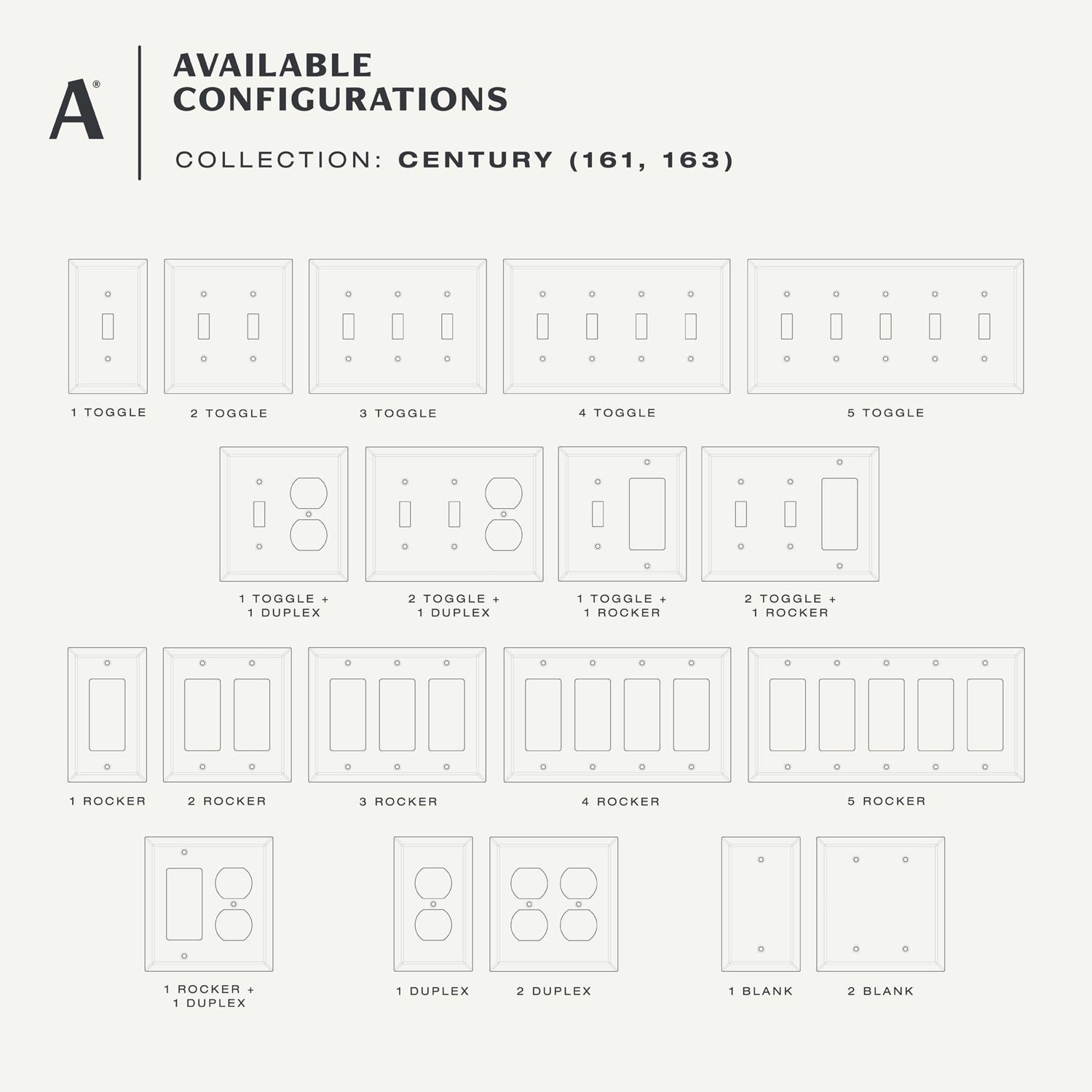 Amerelle Chelsea Aged Bronze 1 gang Stamped Steel Decorator Wall Plate 1 pk