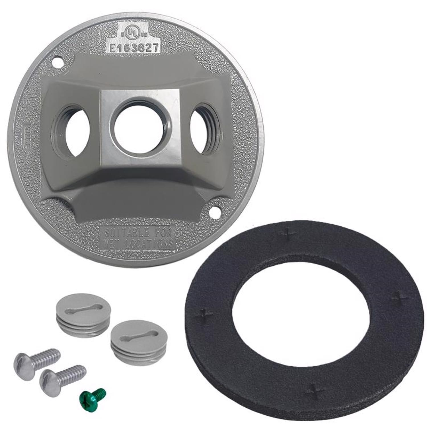 Sigma Engineered Solutions Round Die-Cast Metal 4.13 in. H X 4.13 in. W Lampholder Cover