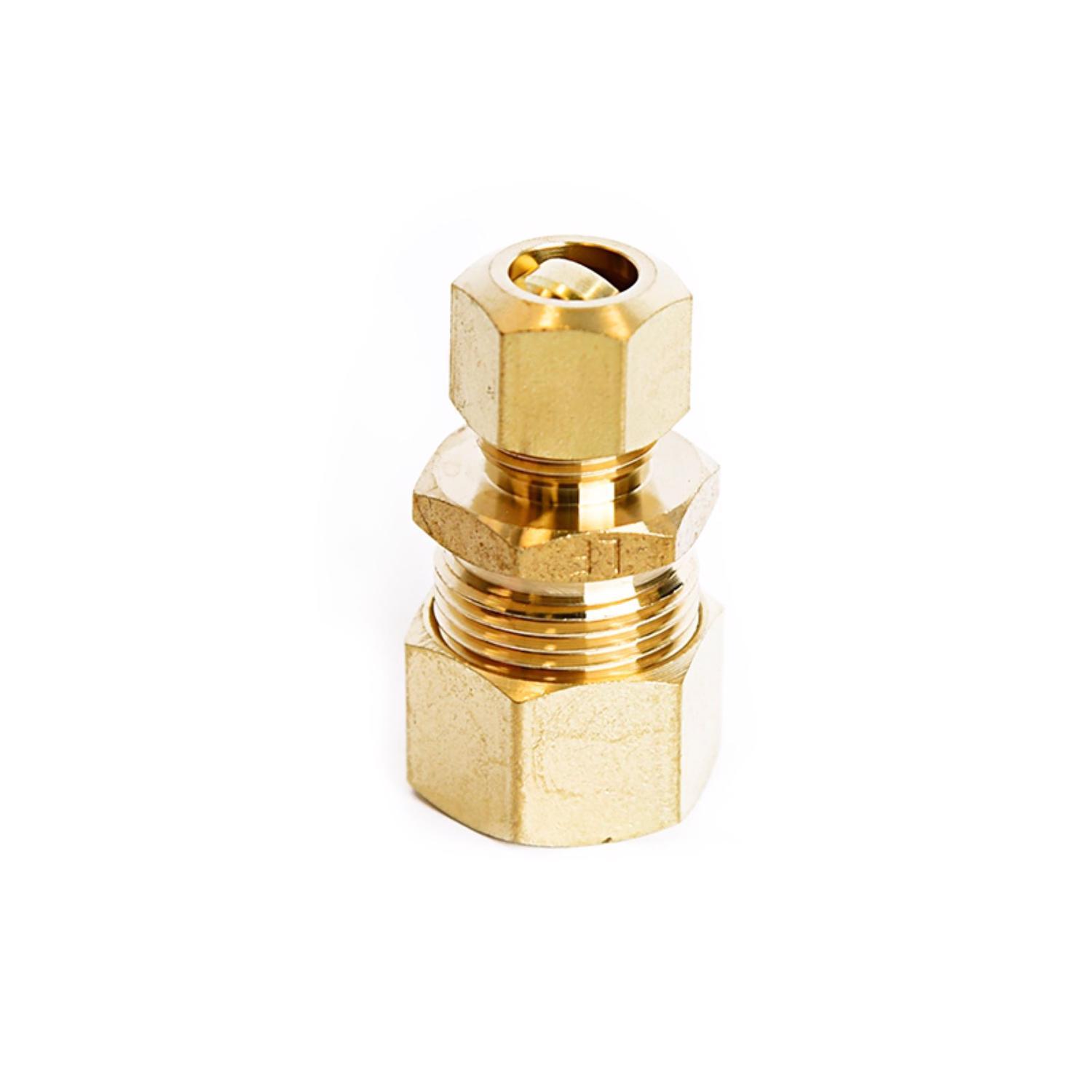 ATC 5/8 in. Compression 3/8 in. D Compression Yellow Brass Union