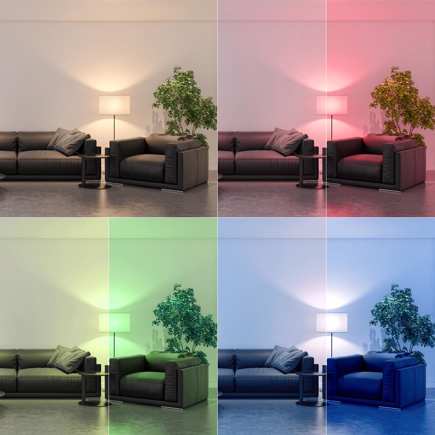 Feit A19 E26 (Medium) Party Bulb Color Changing 5 Watt Equivalence 2 pk