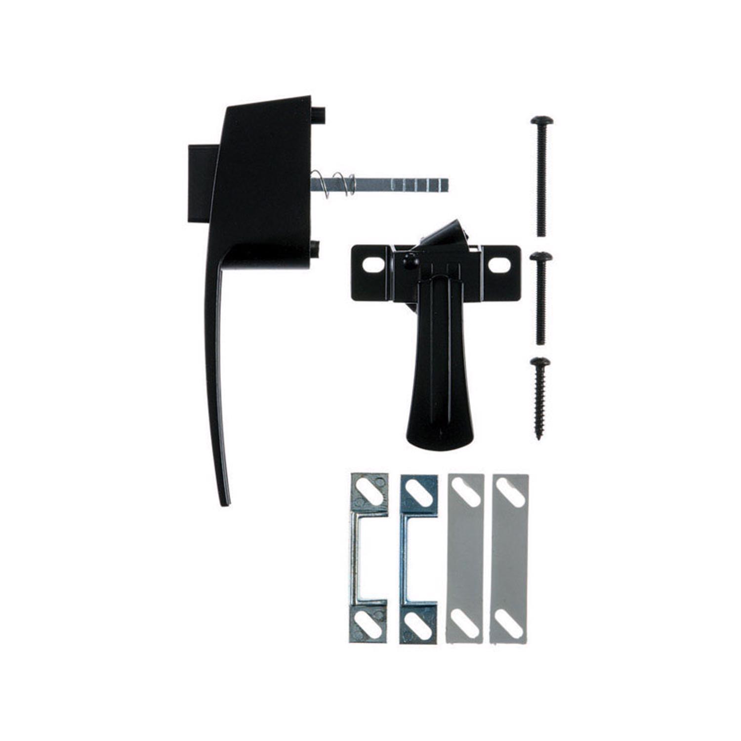 Ace Bare Black Steel Push Button Latch 1 pk