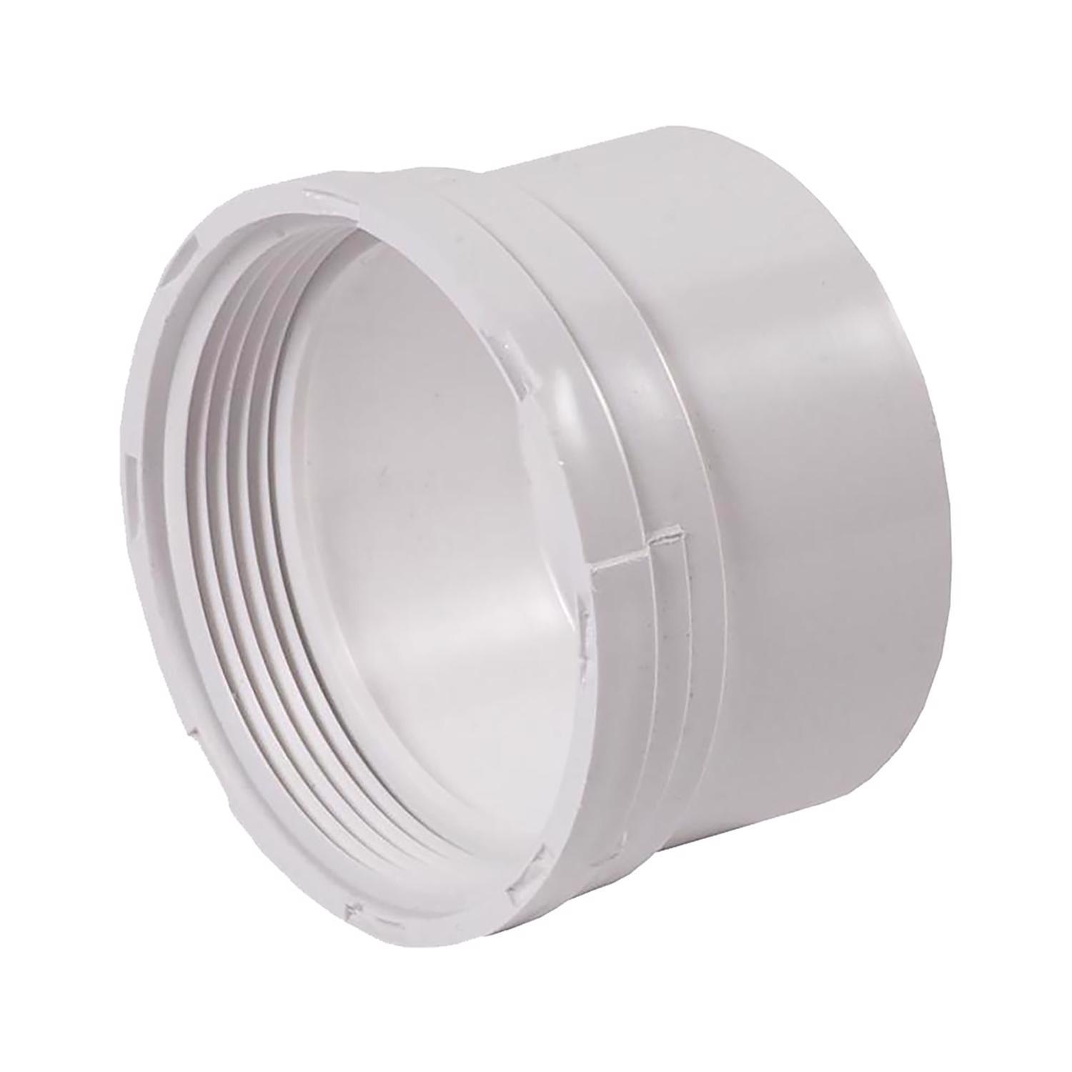 NDS Schedule 35 3 in. Hub each X 3 in. D FPT PVC Pipe Adapter 1 pk