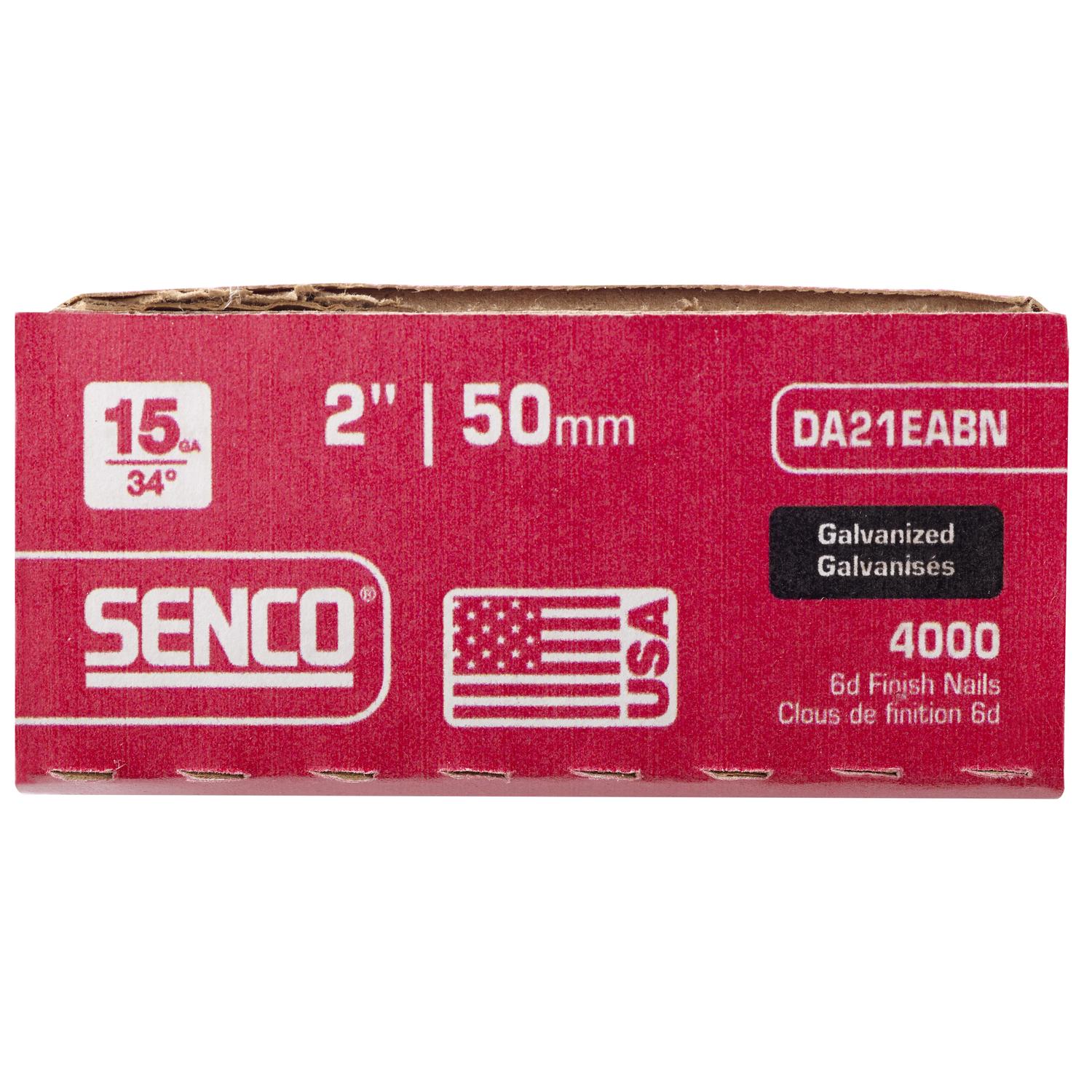 Senco 2 in. L X 15 Ga. Angled Strip Galvanized Finish Nails 34 deg 4000 pk