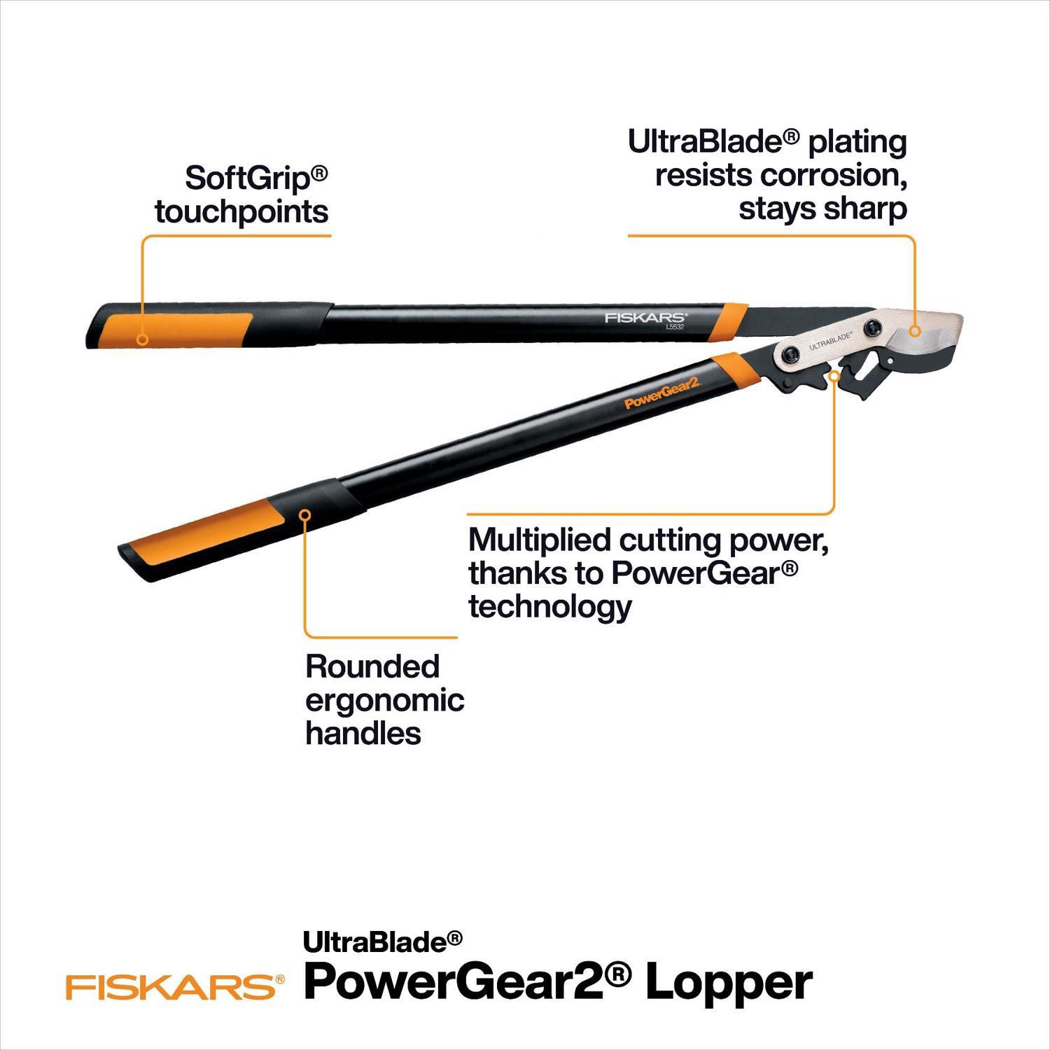 Fiskars PowerGear2 32 in. Stainless Steel Bypass Lopper
