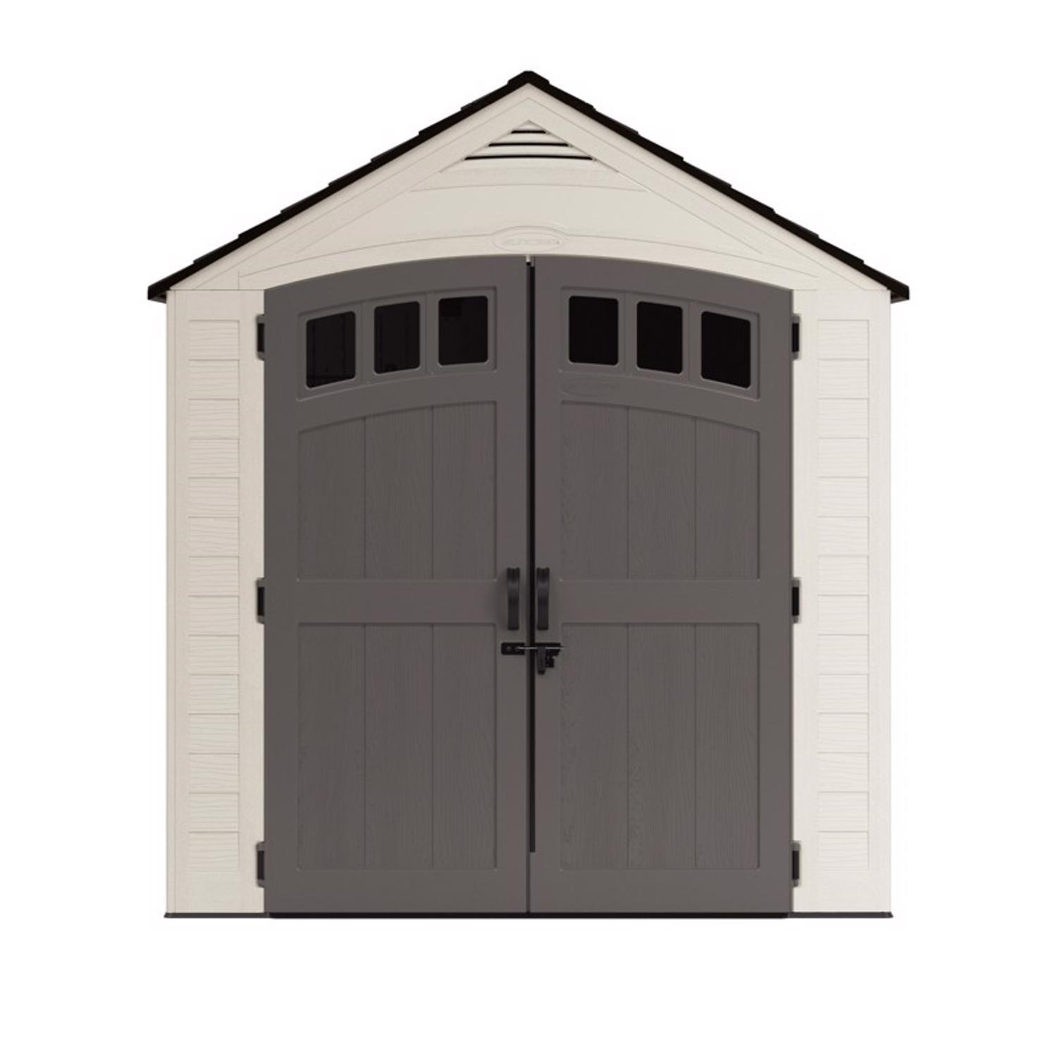 Suncast Cloverdale 7 ft. x 7 ft. Resin Horizontal Peak Storage Shed
