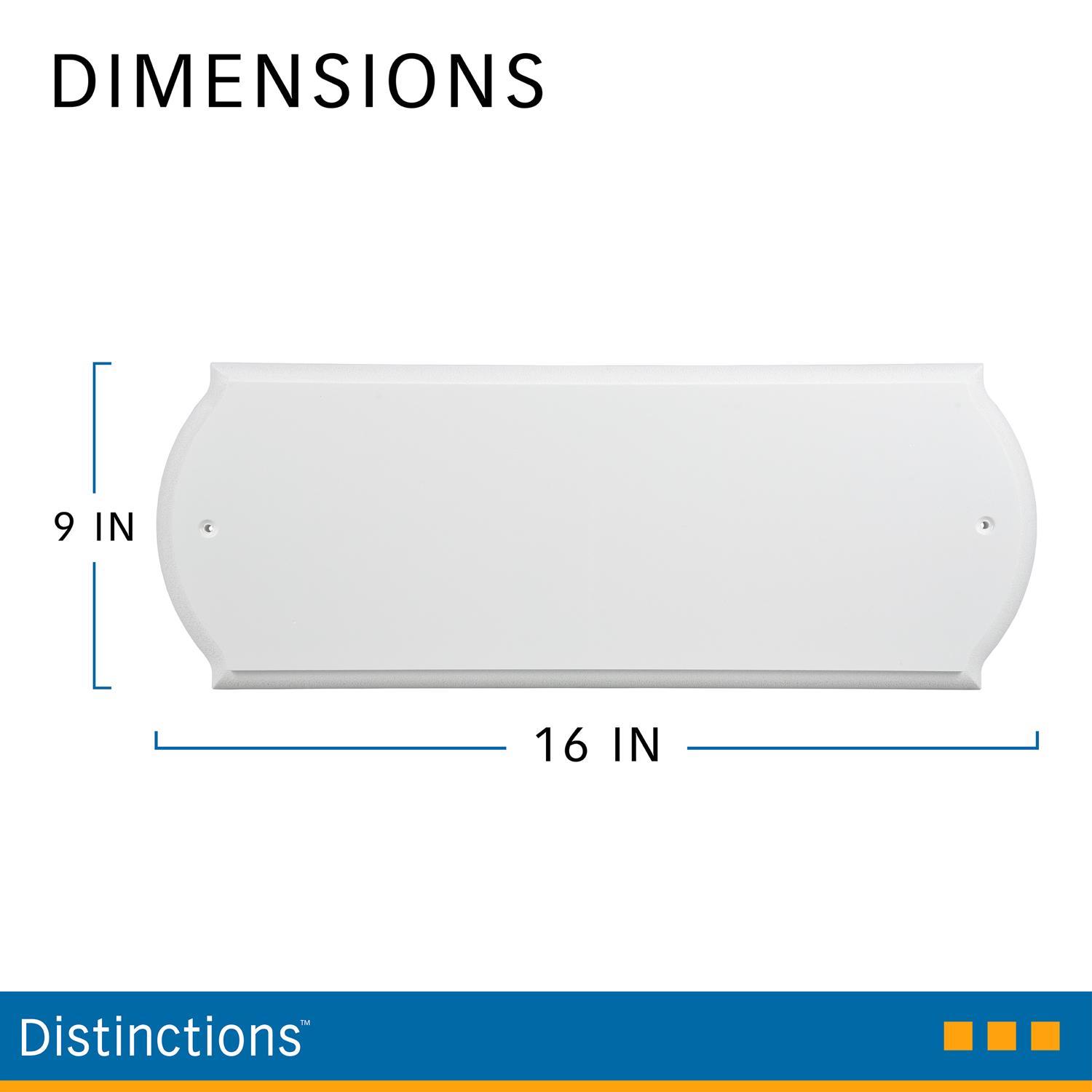 HILLMAN White Plastic Paintable Address Plate