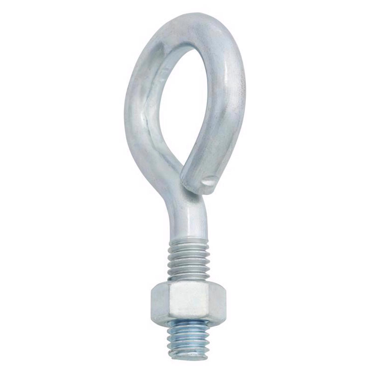 Hampton 3/8 in. X 3 in. L Zinc-Plated Steel Eyebolt Nut Included