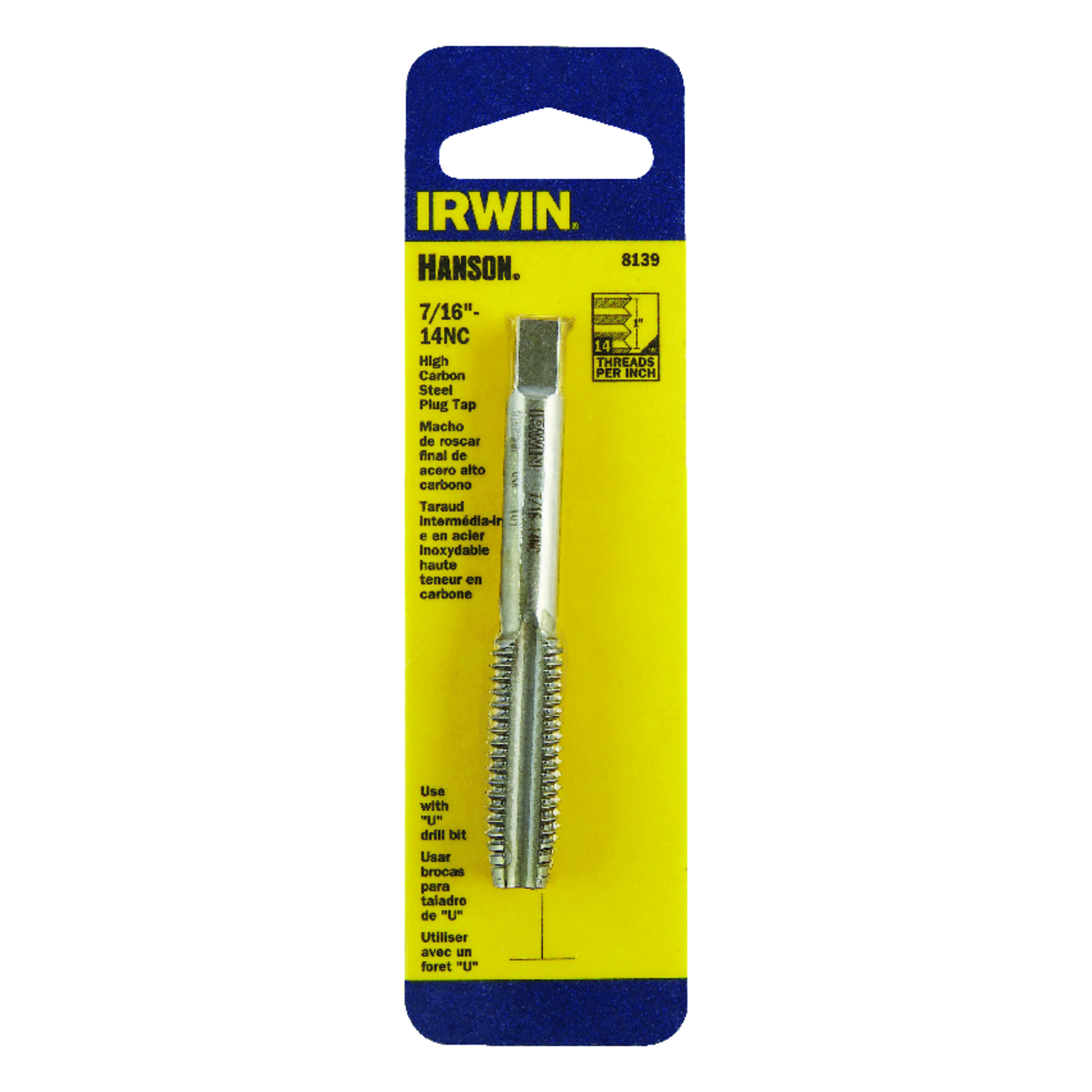 Irwin Hanson High Carbon Steel SAE Fraction Tap 7/16 in. 1 pc