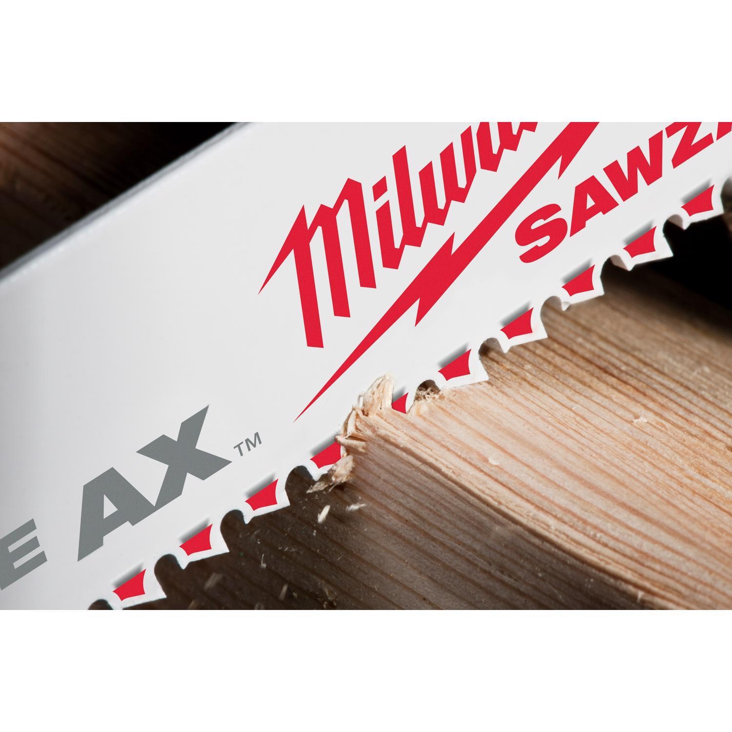 Milwaukee The Ax Sawzall 12 in. Bi-Metal Reciprocating Saw Blade 5 TPI 1 pk