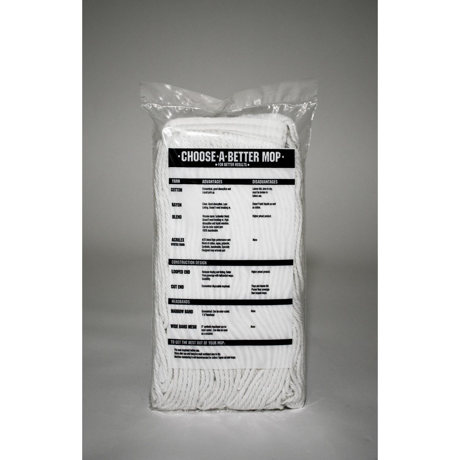 Elite Mops and Brooms 24 oz Cut End Rayon Mop Refill 1 pk