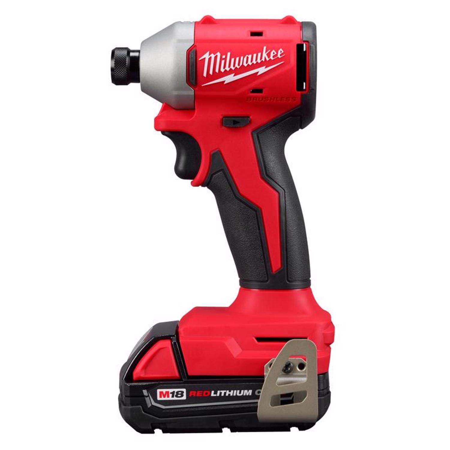 Milwaukee M18 Compact Cordless Brushless 1 Tool Impact Driver Kit