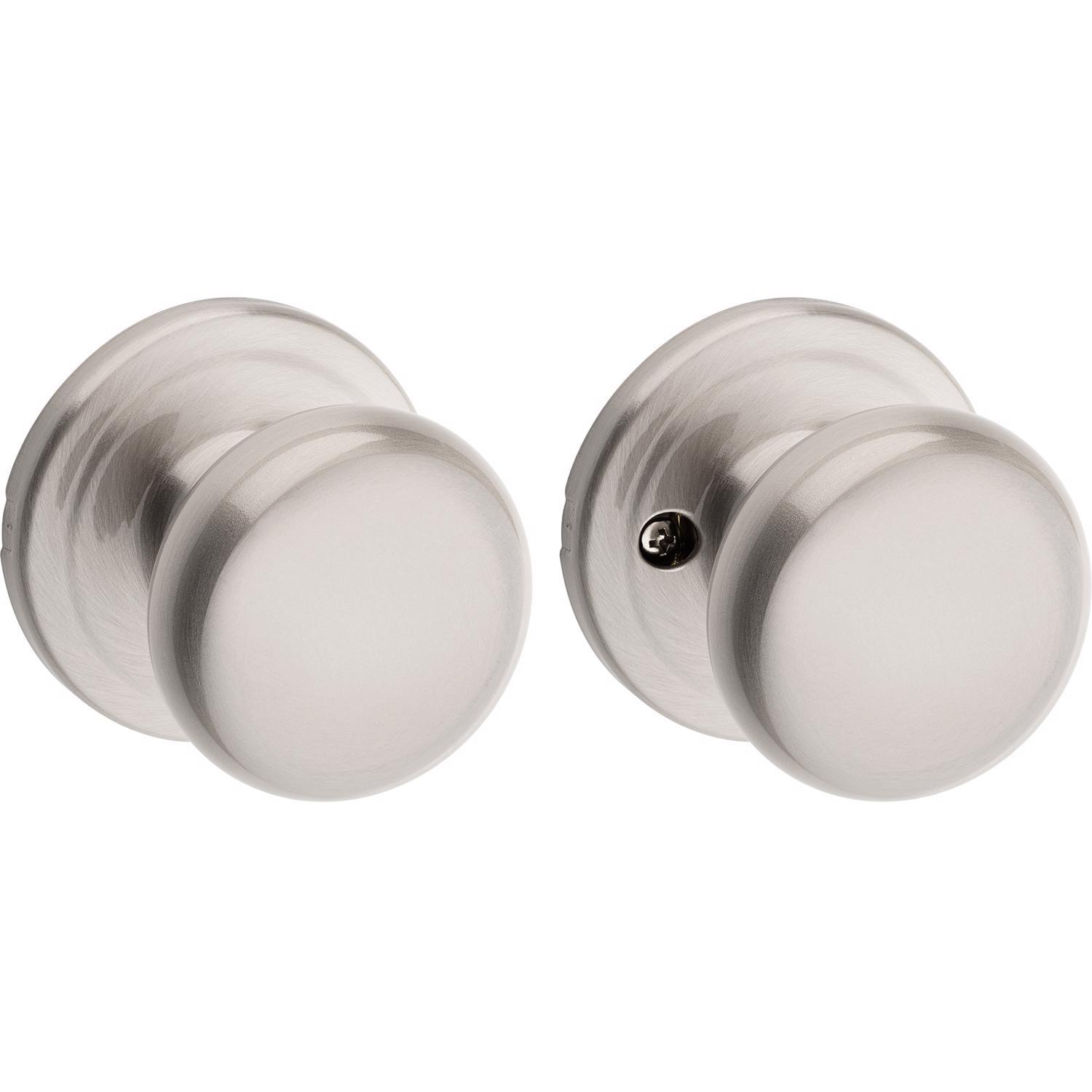 Kwikset Juno Satin Nickel Passage Door Knob 1-3/4 in.