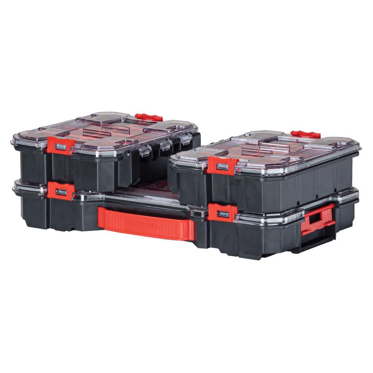 CRAFTSMAN VersaStack 9.84 in. W x 2.73 in. H Small Parts Bin Plastic 20 compartments Black/Red