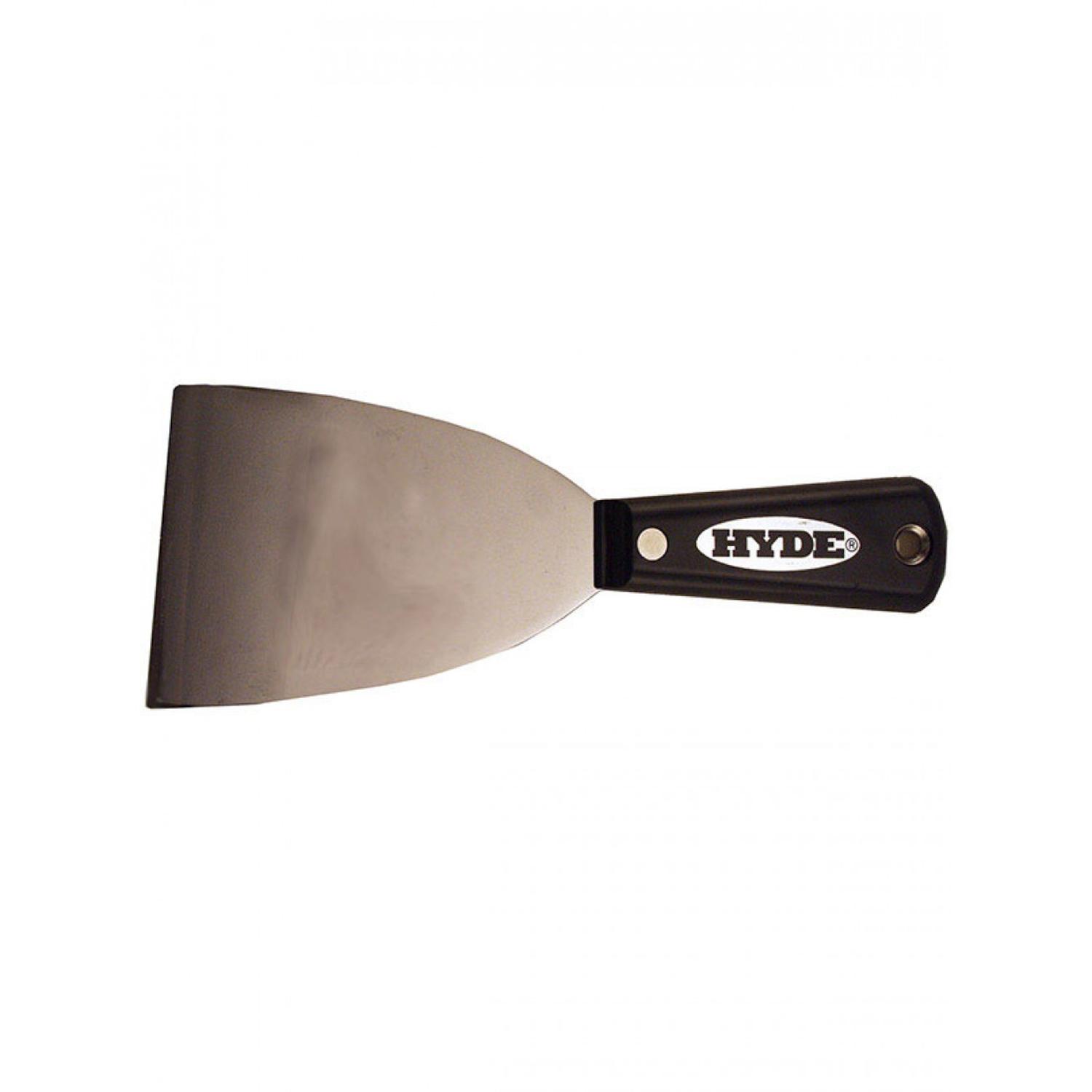 Hyde Black & Silver 3 in. W Carbon Steel Chiseled-Edge Paint Scraper