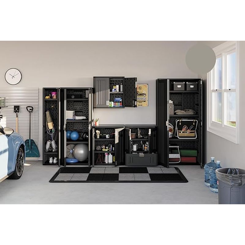 Suncast Mega Tall Storage Cabinet Black