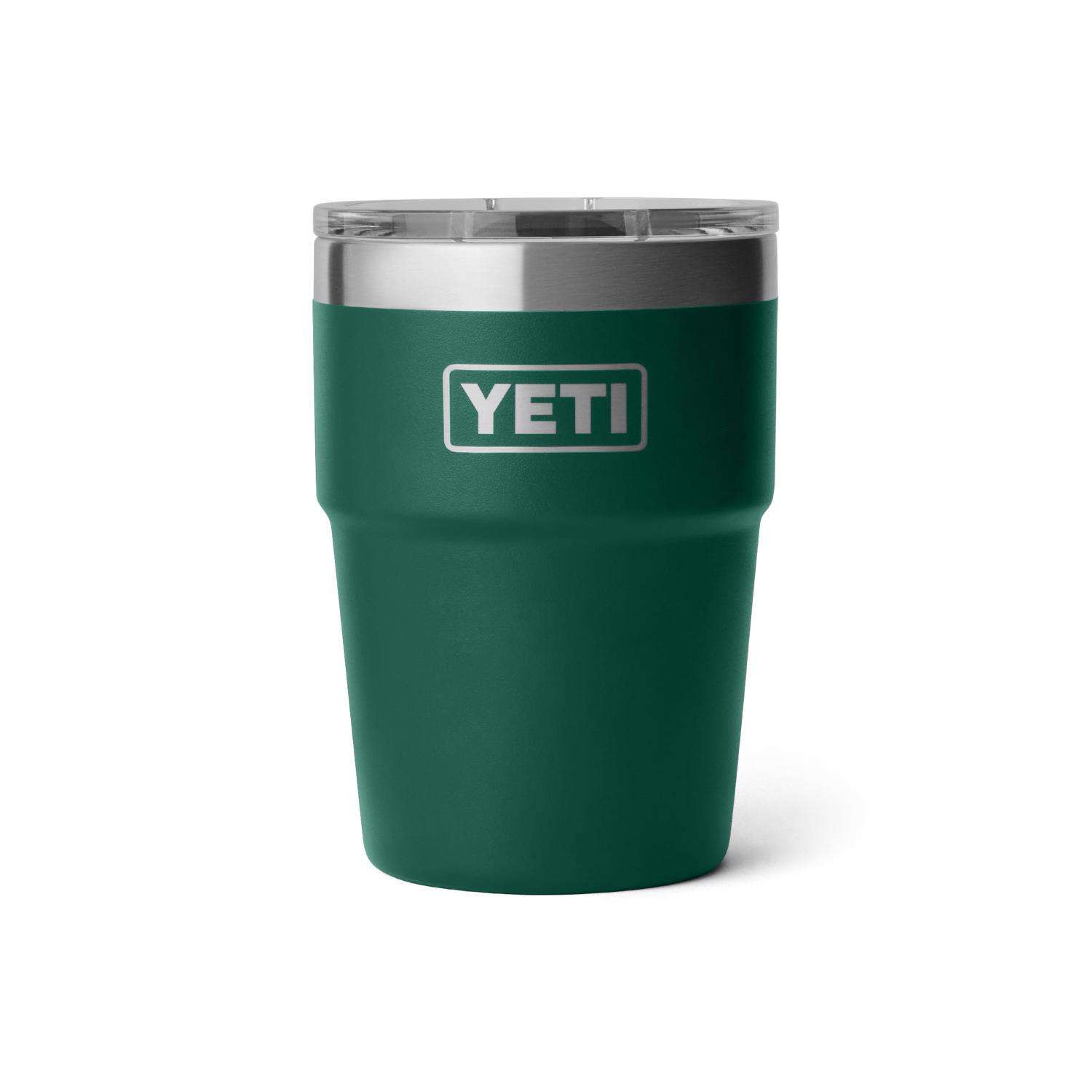 YETI Rambler 16 oz Black Forest Green BPA Free Stackable Tumbler with MagSlider Lid