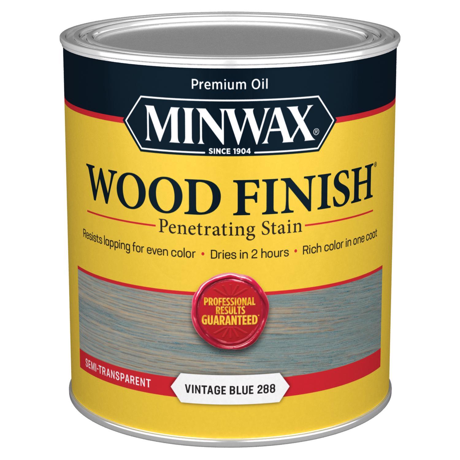 Minwax Wood Finish Semi-Transparent Vintage Blue Oil-Based Penetrating Wood Stain 1 qt