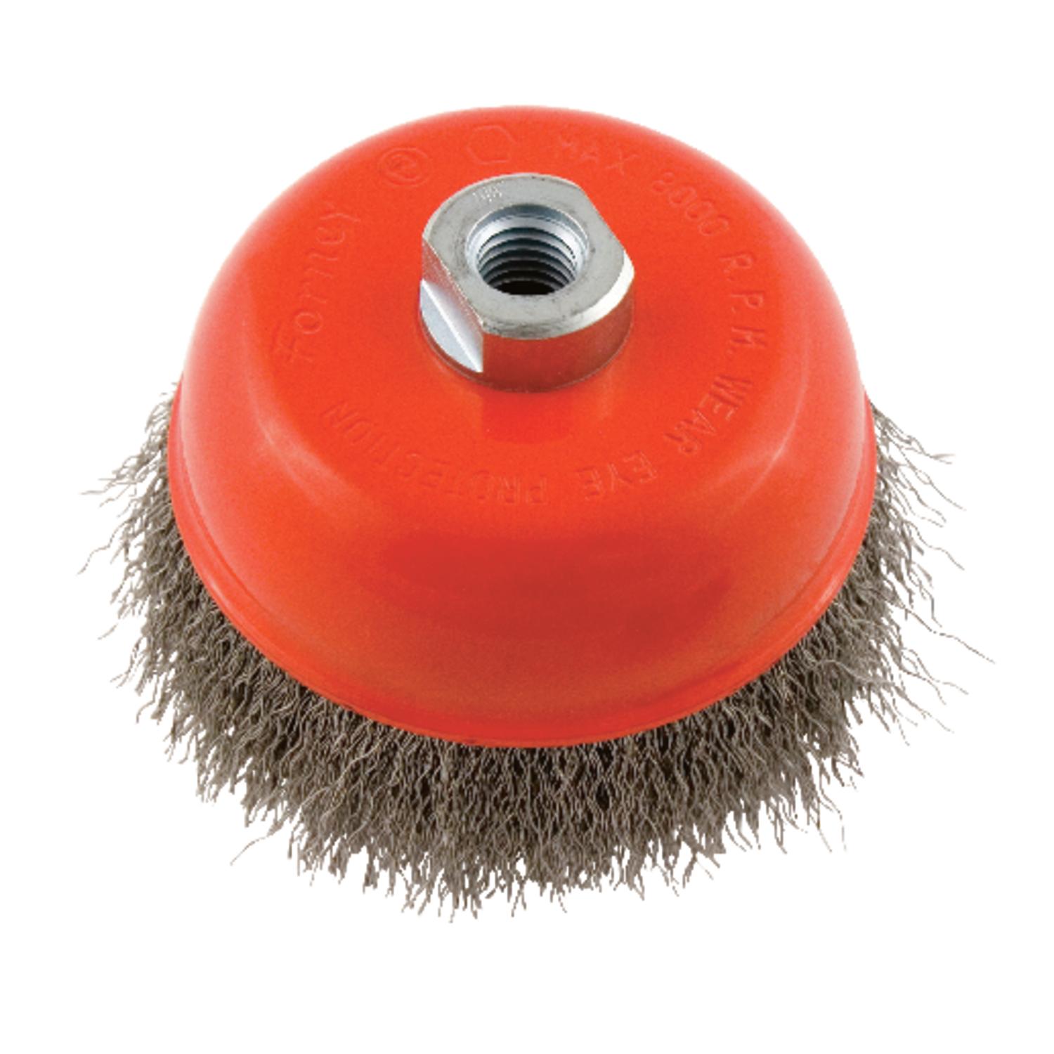 Forney 5 in. D X 5/8 in. Crimped Steel Cup Brush 8000 rpm 1 pc