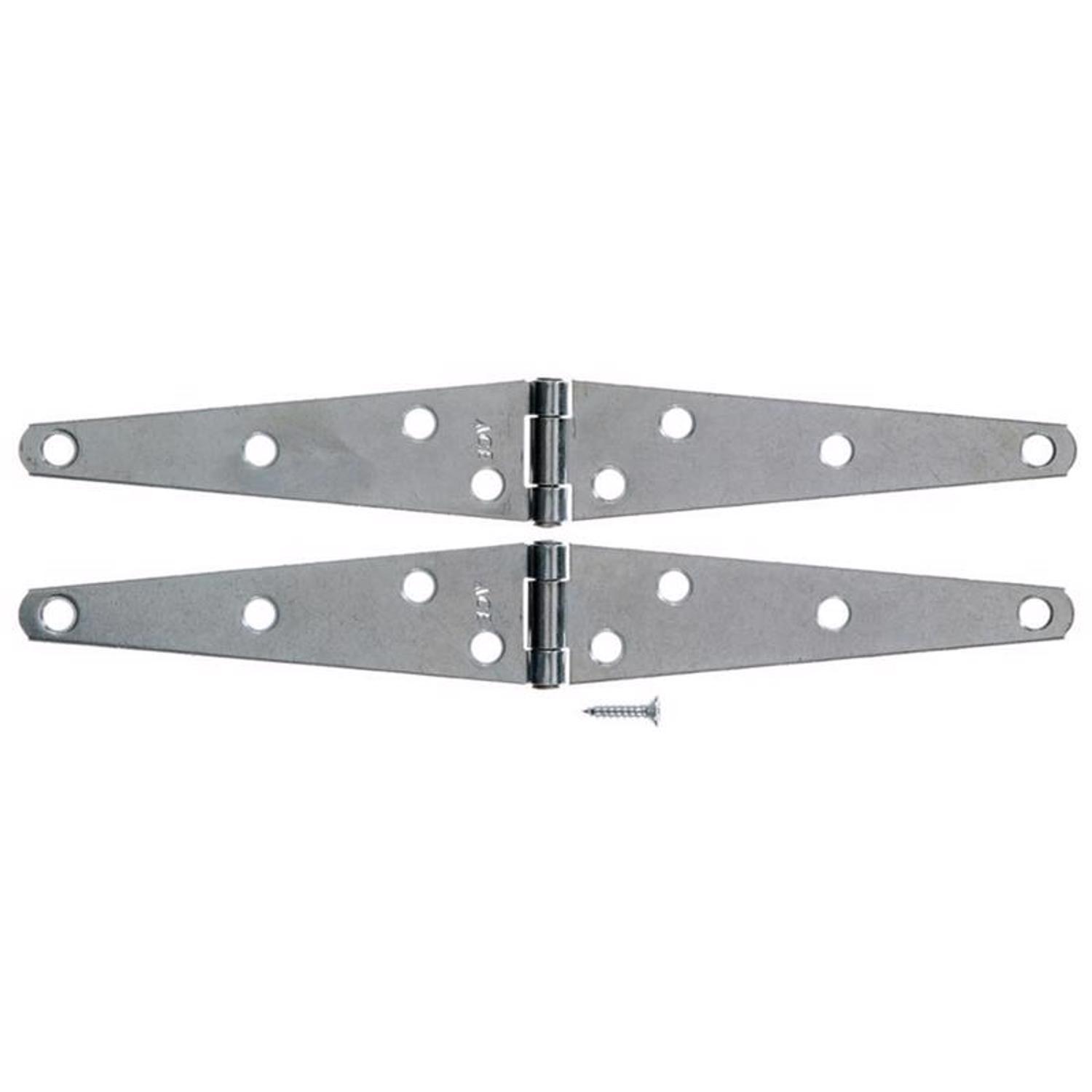 Ace 5 in. L Zinc-Plated Light Duty Strap Hinge 2 pk