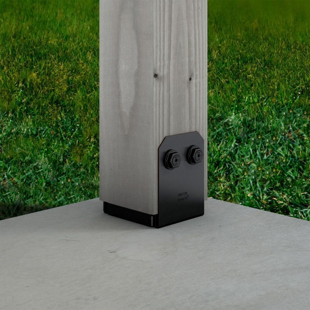 Simpson Strong-Tie APVB66R - Outdoor Accents Avant Collection ZMAX, Black Post Base