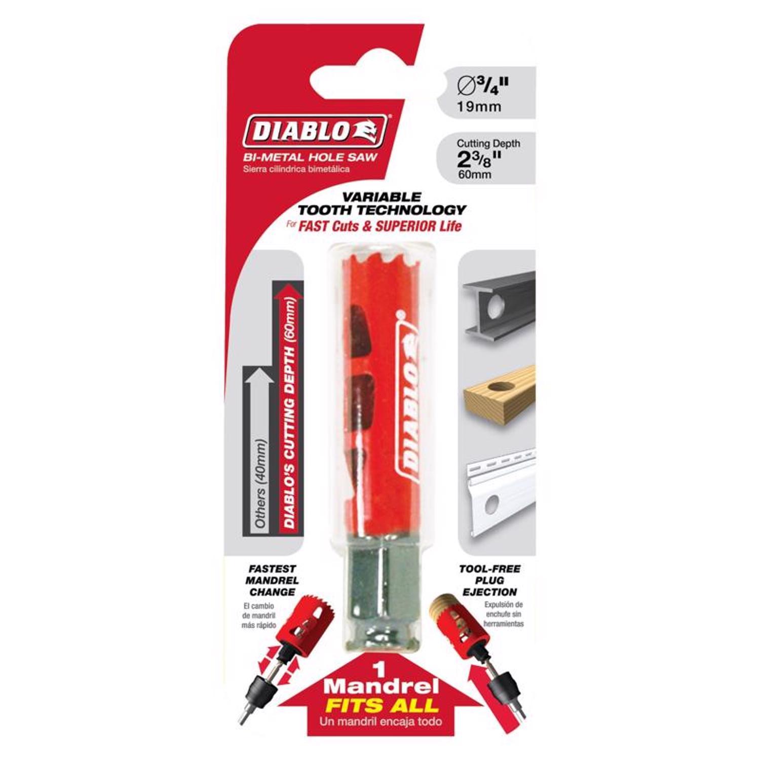 Diablo Snap-Lock Plus 3/4 in. Bi-Metal Hole Saw 1 pc