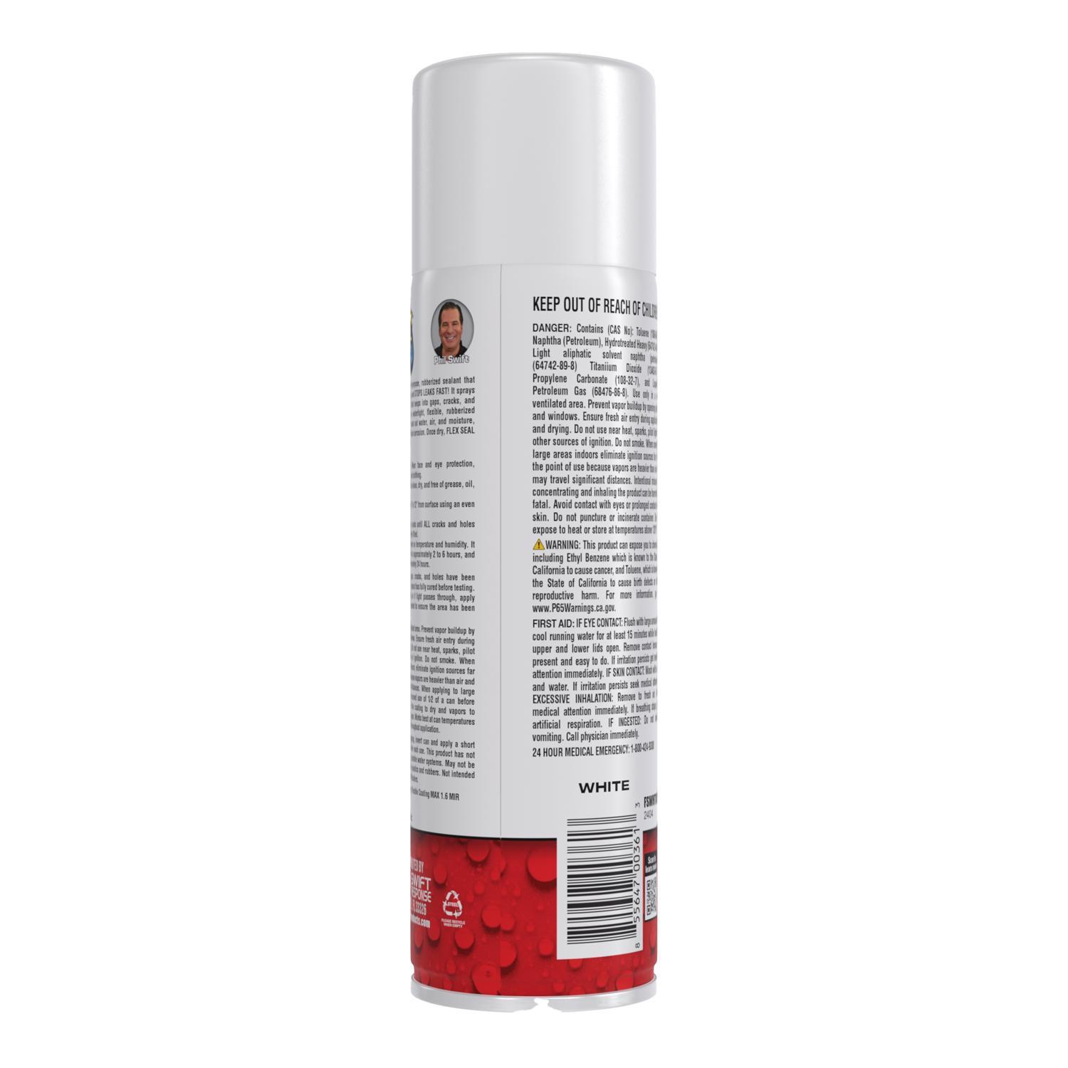 Flex Seal Family of Products Flex Seal White Rubber Spray Sealant 14 oz