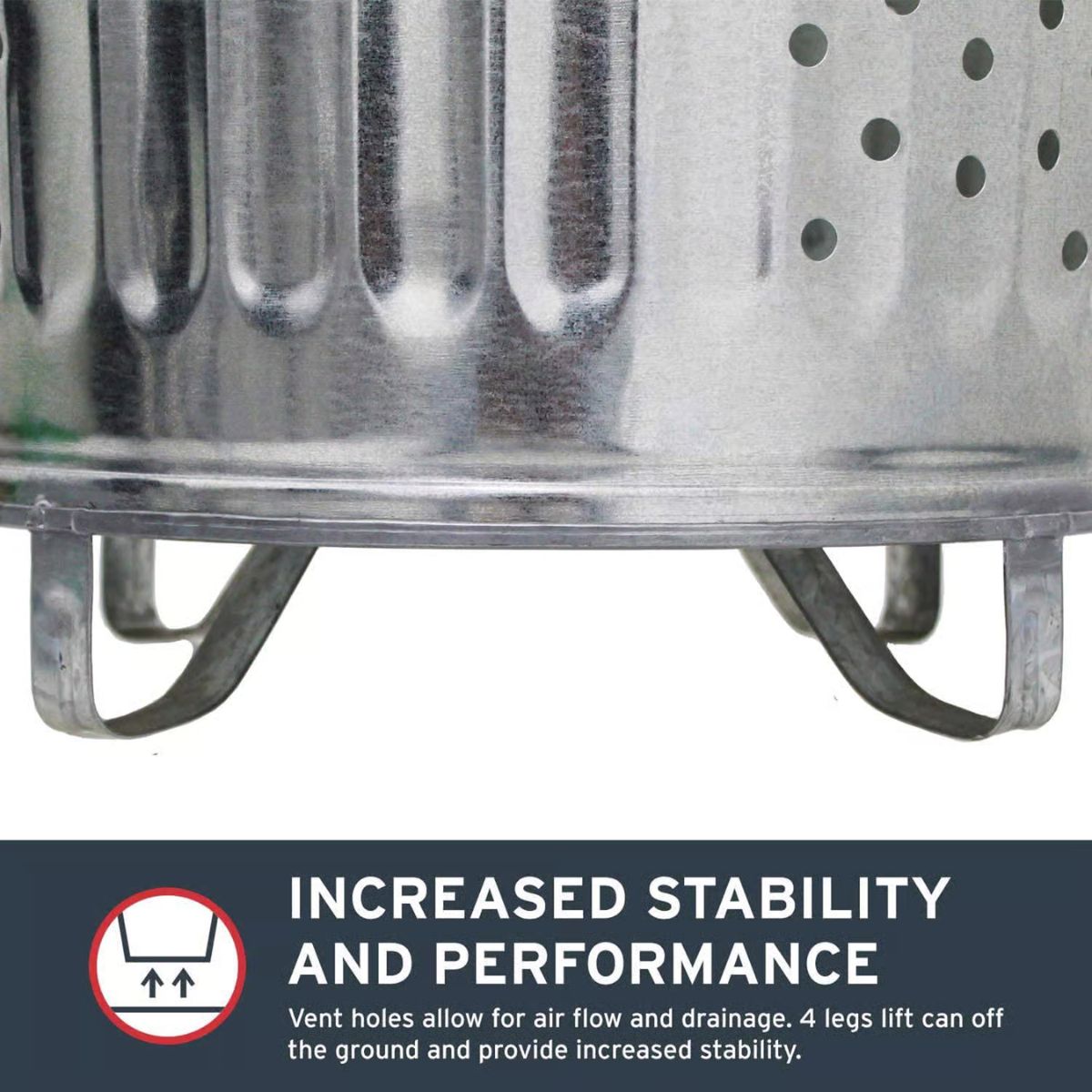 Behrens 20 gal. Galvanized Steel Composter/Rubbish Burner Animal Proof/Animal Resistan Lid