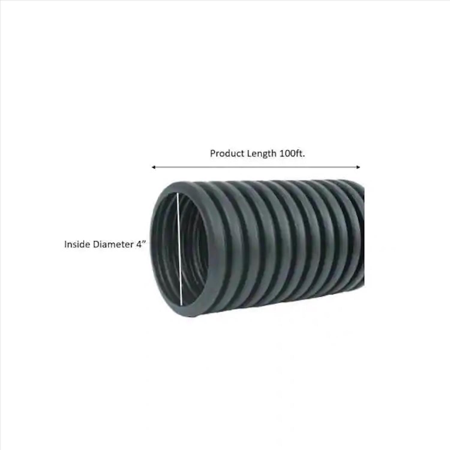 Advanced Drainage Systems 4 in. D X 100 ft. L Polyethylene Corrugated Drainage Tubing
