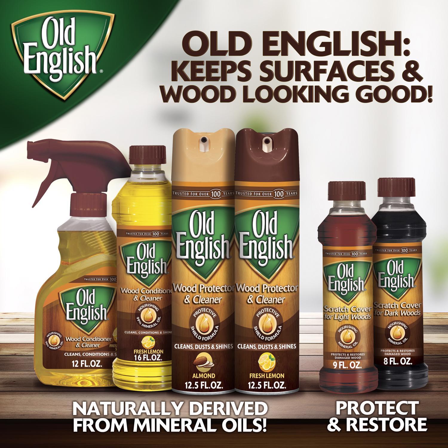 Old English No Scent Scratch Cover Polish Light Wood 8 oz Liquid