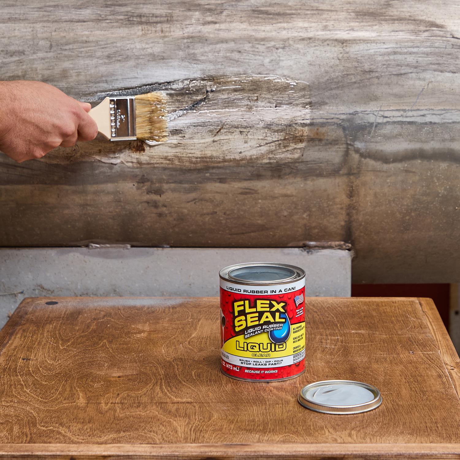 Flex Seal Family of Products Flex Seal Clear Liquid Rubber Sealant Coating 16 oz