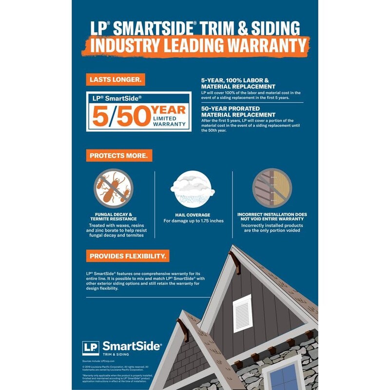 LP Building Solutions 38 Series Cedar Texture Vertical Engineered Wood Siding 16" x 15