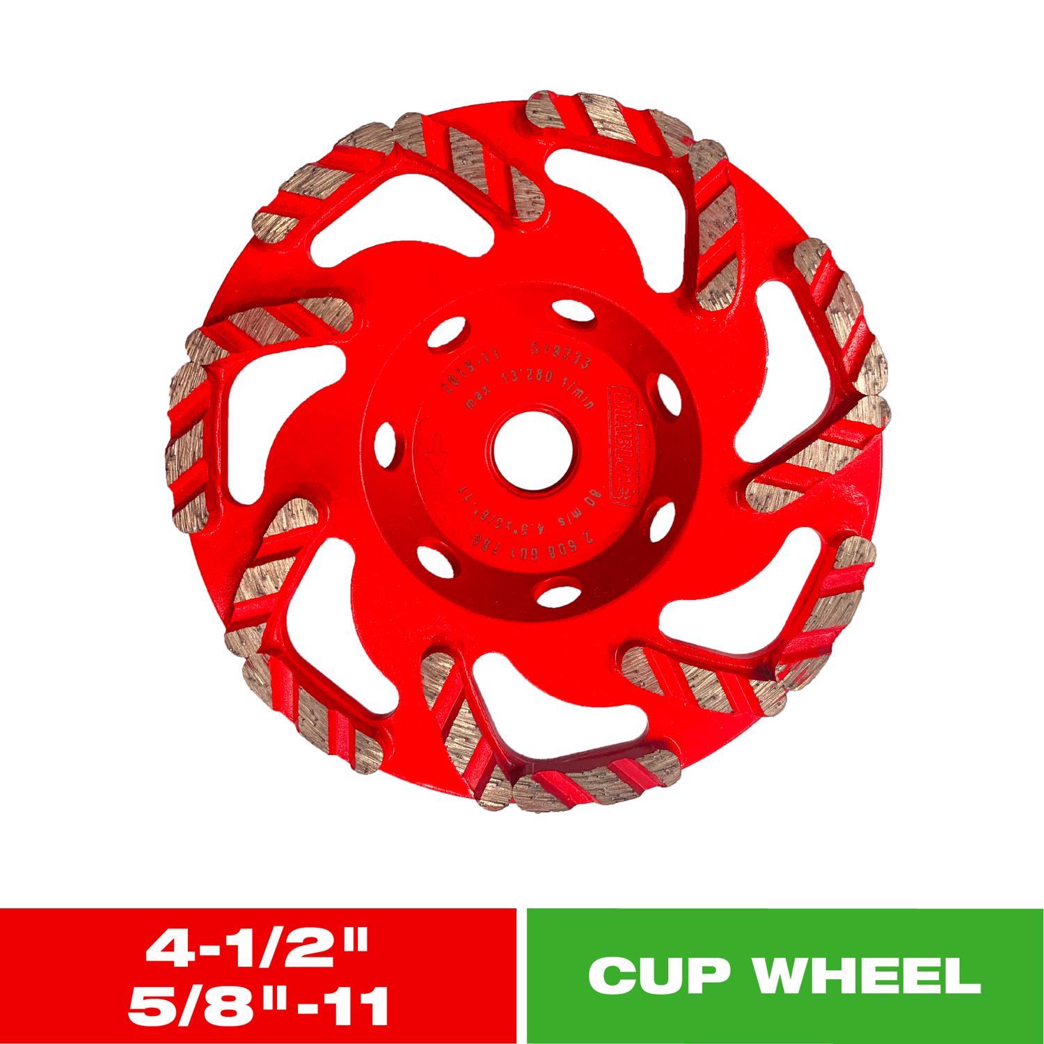Diablo 4-1/2 in. D X 5/8-11 in. Masonry Cup Wheel 1 pk