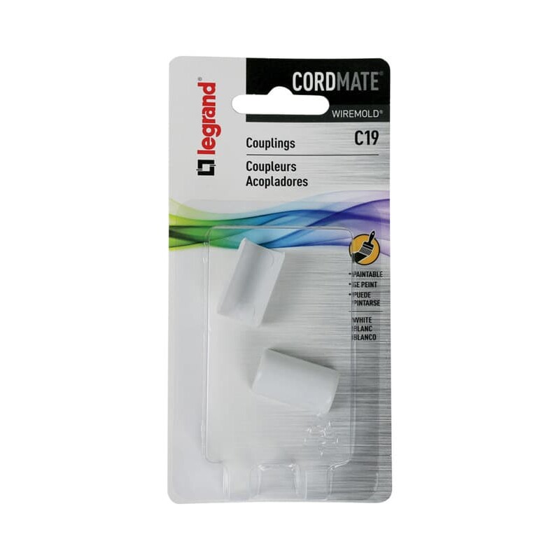 Legrand Cordmate 1 in. L Coupling Cord Cover