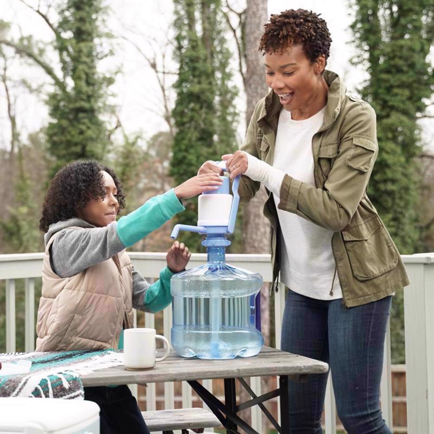 Primo Water Portable/Manual 3 - 5 gal White Water Bottle Pump W/Handle Plastic