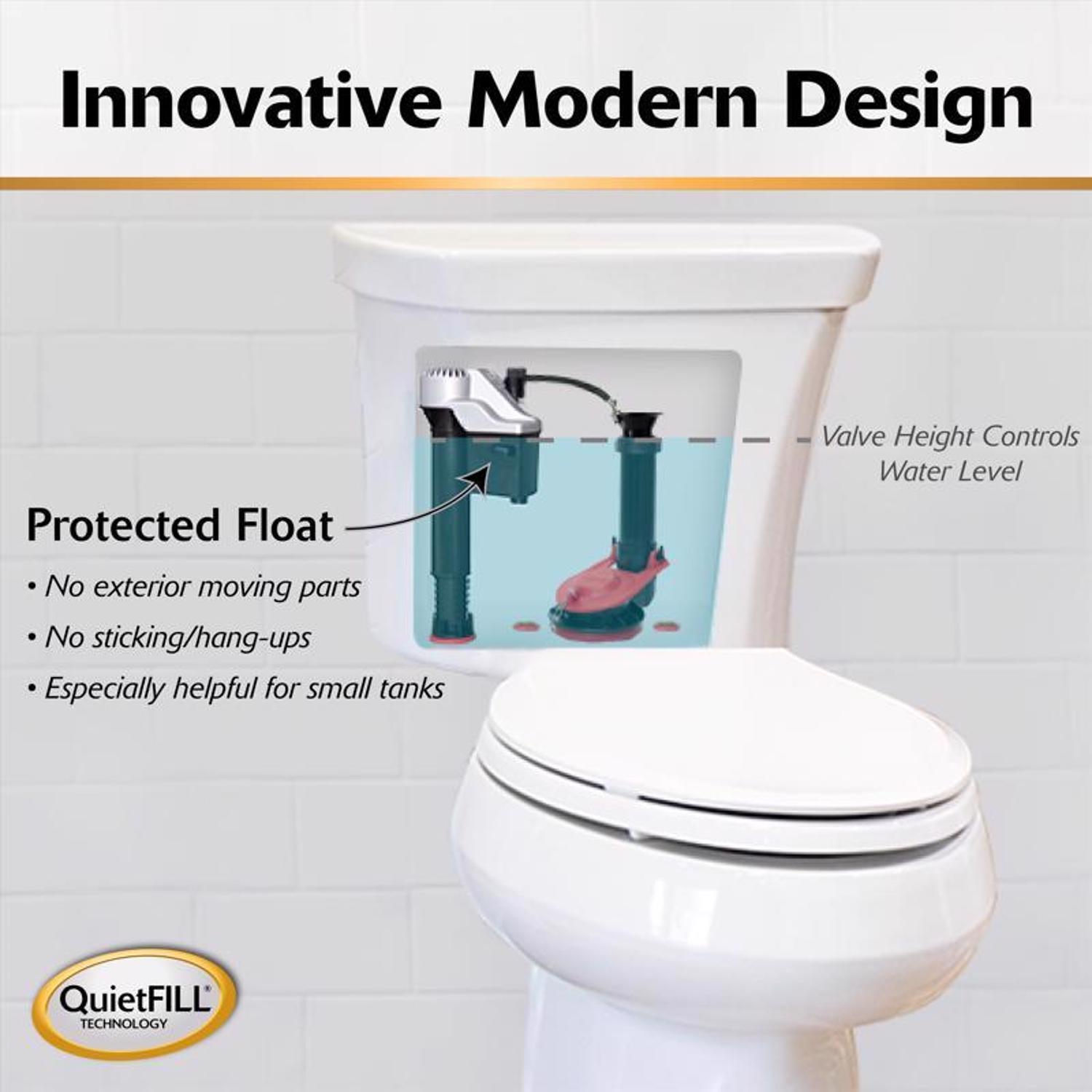 Korky QuietFILL Platinum Large 3 inch Flapper Fill Valve And Flapper Kit