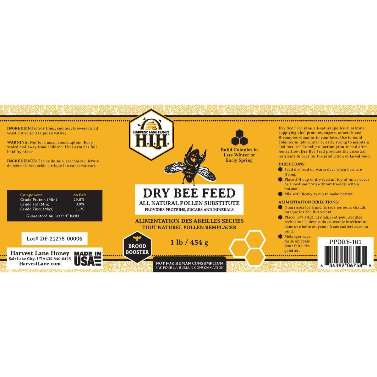 Harvest Lane Honey Dry Bee Feed