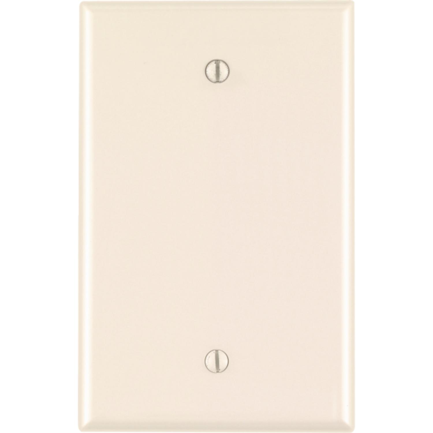 Leviton Almond 1 gang Nylon Blank Wall Plate 1 pk