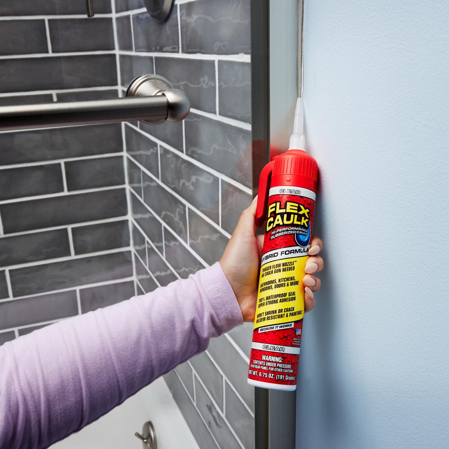 Flex Seal Family of Products Flex Caulk Clear Polymer Advanced Hybrid Polymer Caulk 6.6 fl. oz.
